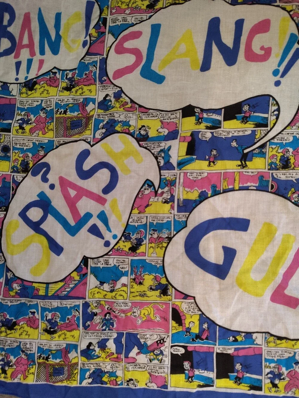 VTG Pop Art Comic Book Bandana Scarf Slang Bang Splash Gulp Retro